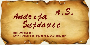 Andrija Šujdović vizit kartica